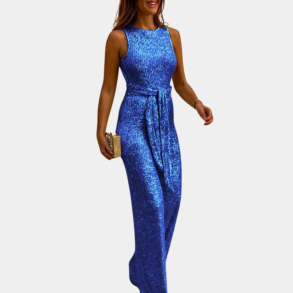 Tuta intera da donna con paillettes – Elegante per feste, serate e cocktail