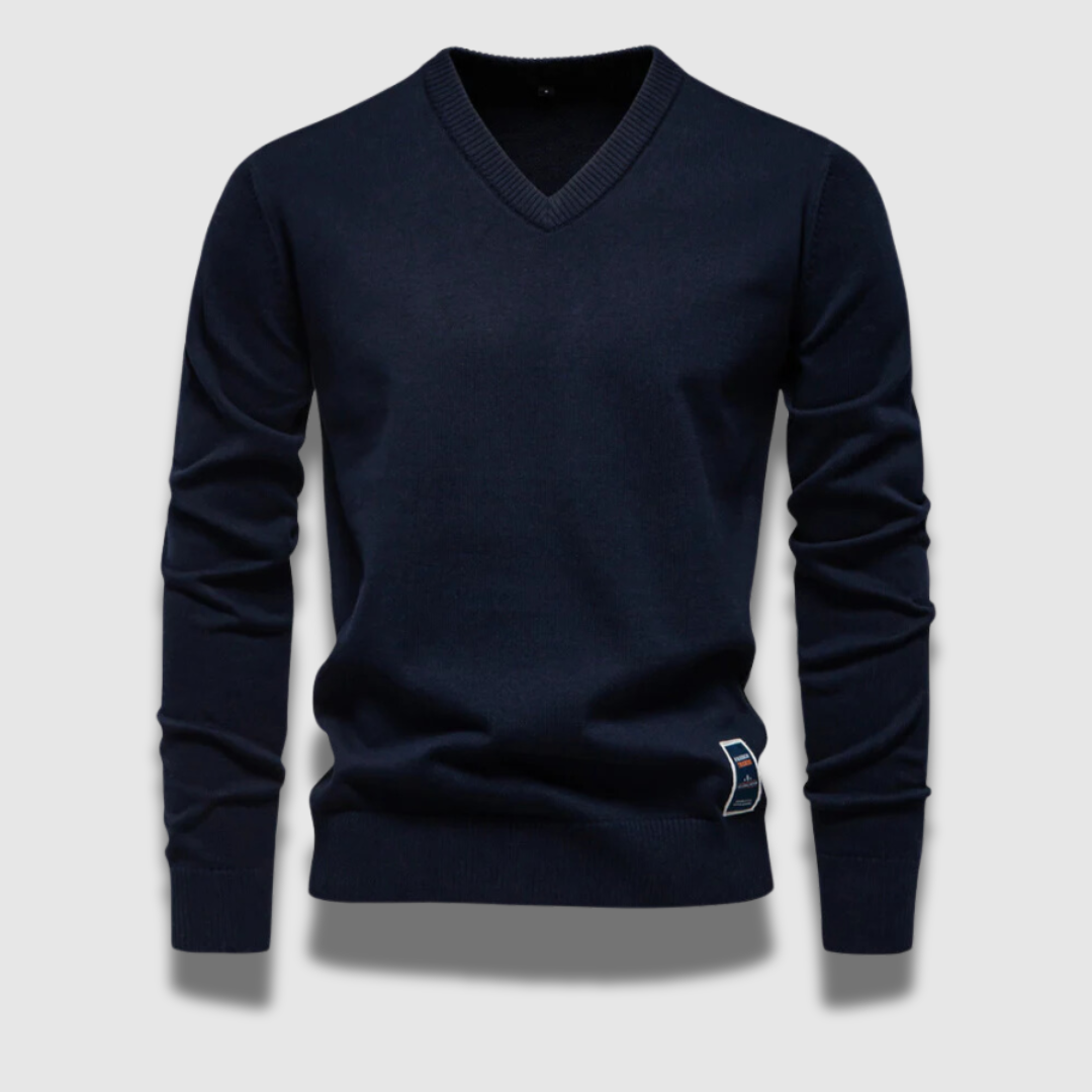Maglione da uomo con collo a V confortevole e caldo