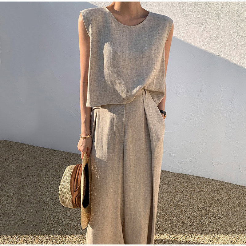 Completo da donna in lino – Leggero, casual, stile vacanza estiva