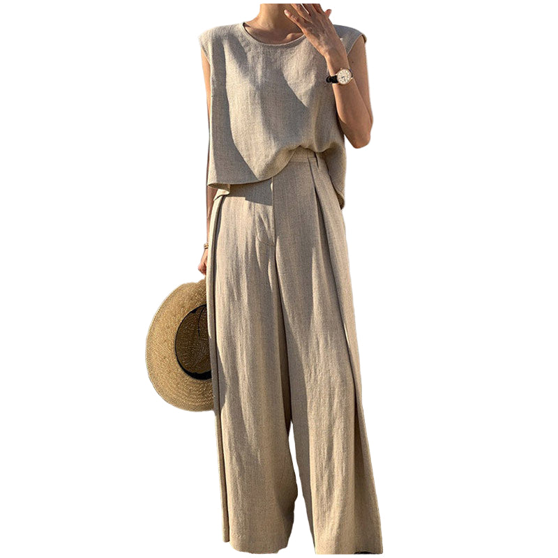 Completo da donna in lino – Leggero, casual, stile vacanza estiva