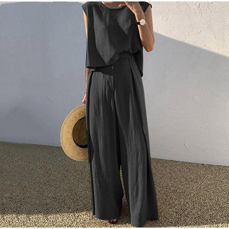 Completo da donna in lino – Leggero, casual, stile vacanza estiva
