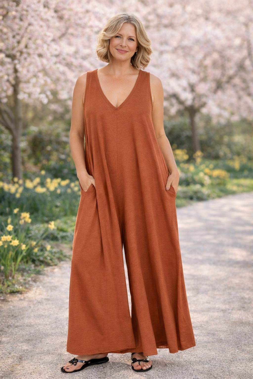 Tuta intera donna autunno – Jumpsuit morbida traspirante comoda per ogni figura
