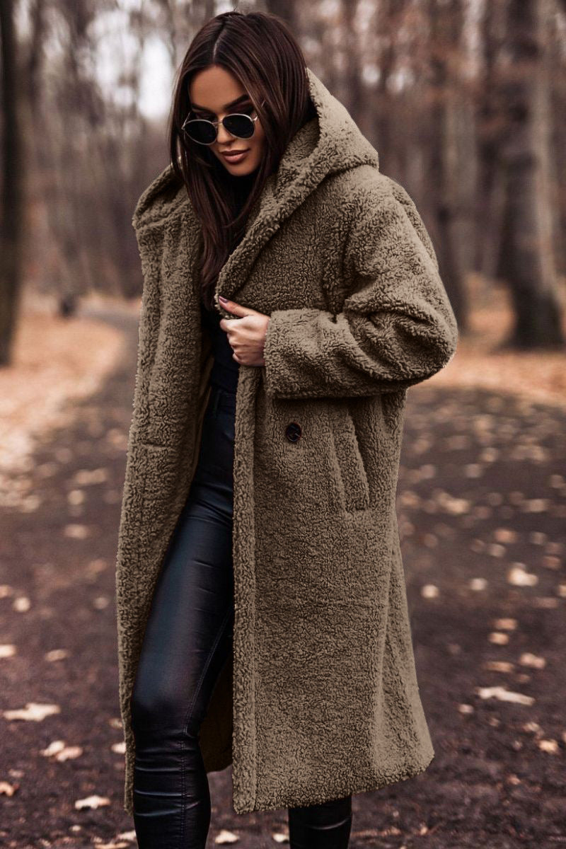 Elegante e comodo cappotto lungo da donna