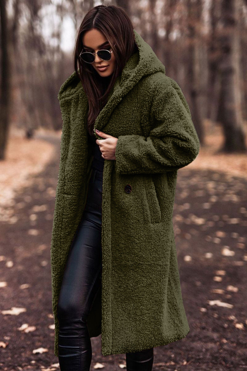 Elegante e comodo cappotto lungo da donna