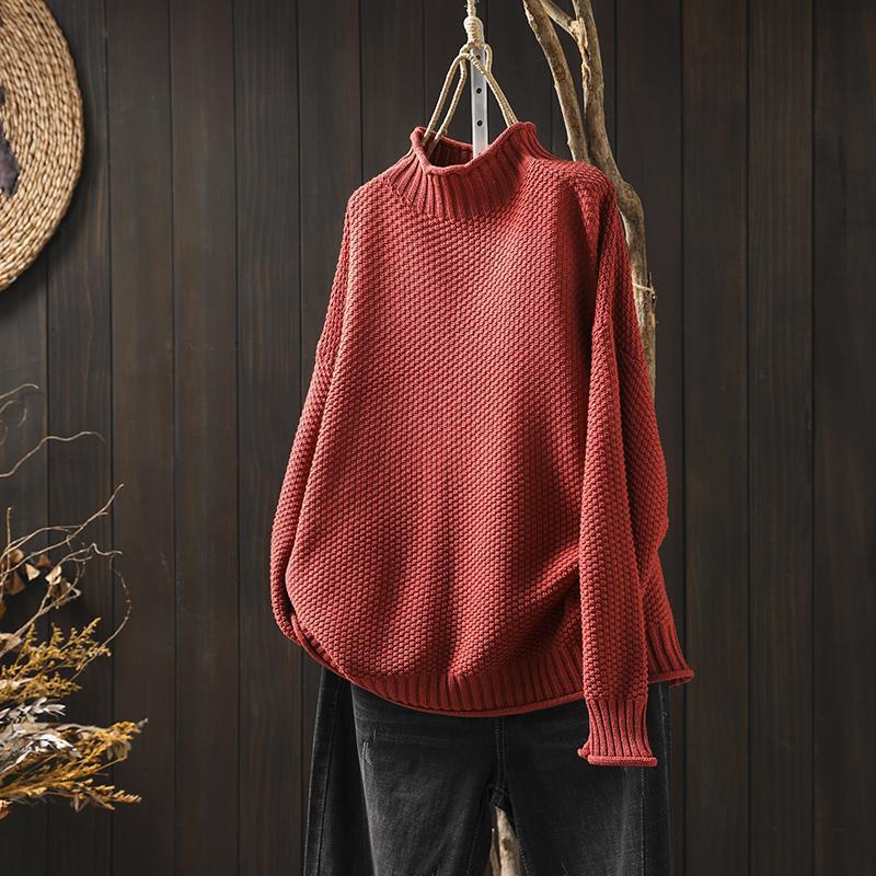 Maglione dolcevita morbido ed elegante in maglia oversize da donna