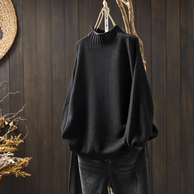 Maglione dolcevita morbido ed elegante in maglia oversize da donna