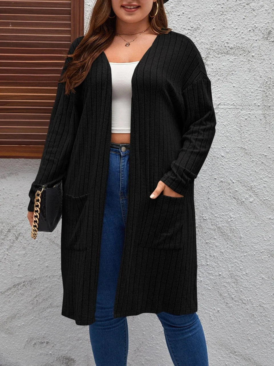 Women's plush-effect button-front coat – Soft and warm