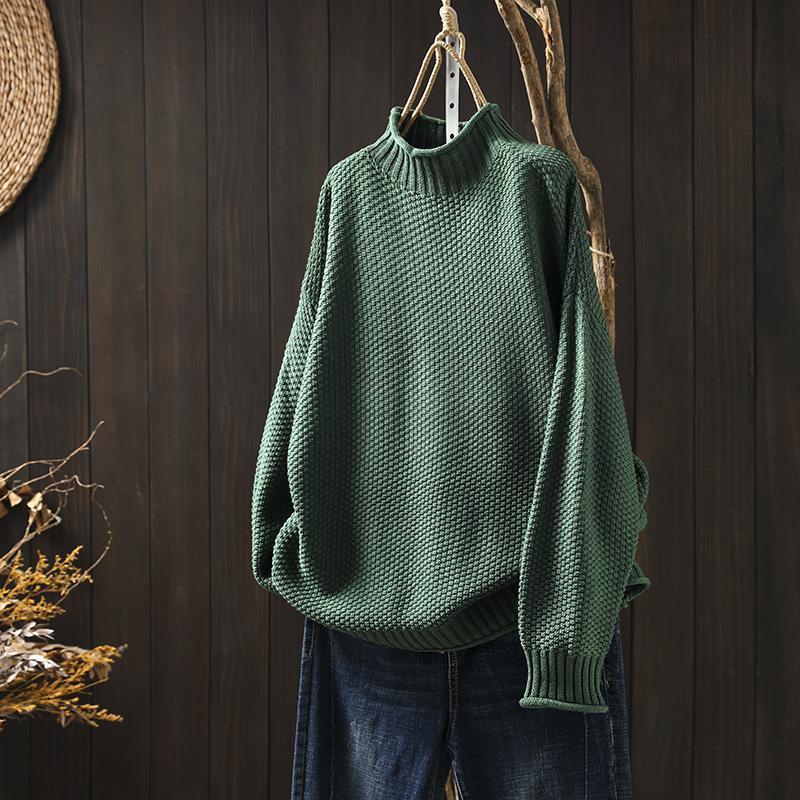 Maglione dolcevita morbido ed elegante in maglia oversize da donna
