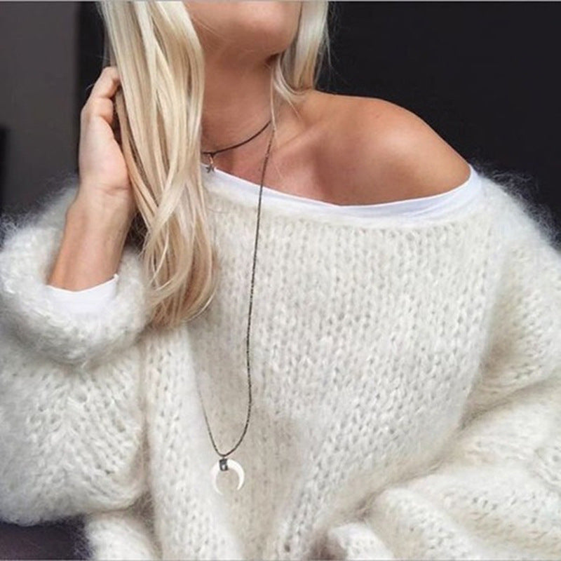 Elegante maglione soffice da donna – Pullover morbido oversize a maniche lunghe