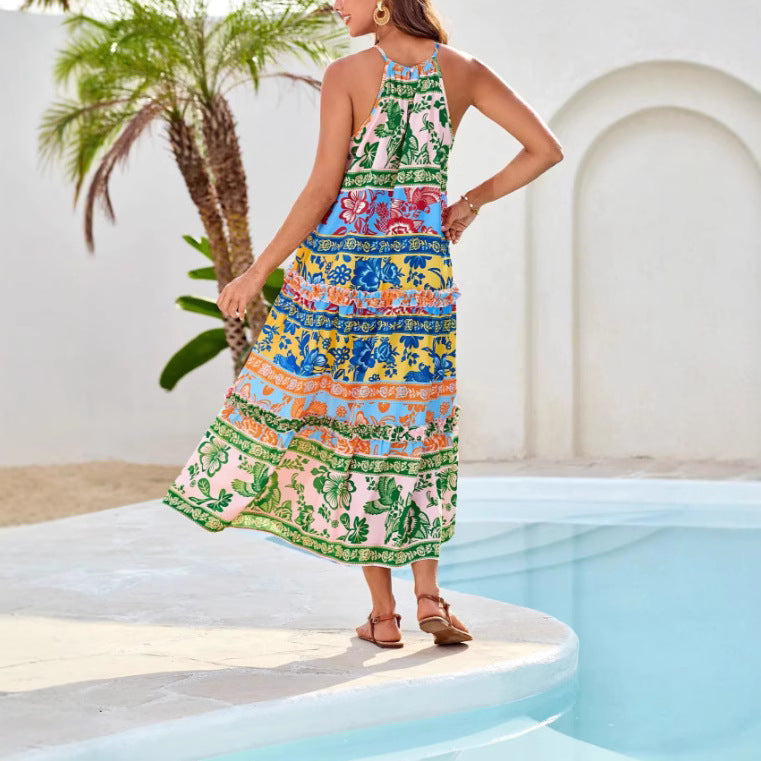 Abito boho donna midi – Vestito bohémien trendy stile chic estivo
