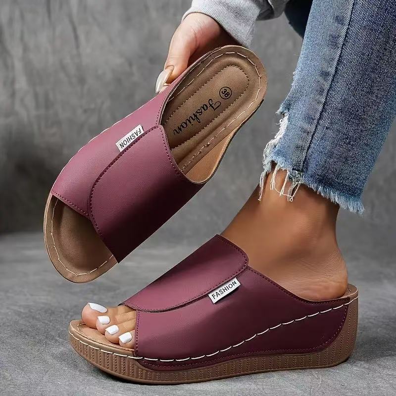 Sandali con plateau comfort da donna – Cinturini regolabili con supporto dell'arco plantare
