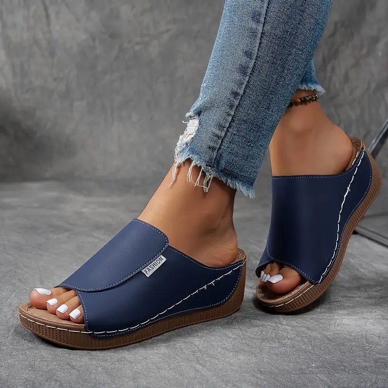 Sandali con plateau comfort da donna – Cinturini regolabili con supporto dell'arco plantare