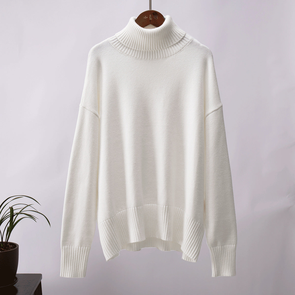 Maglione a collo alto morbido e lussuoso da donna