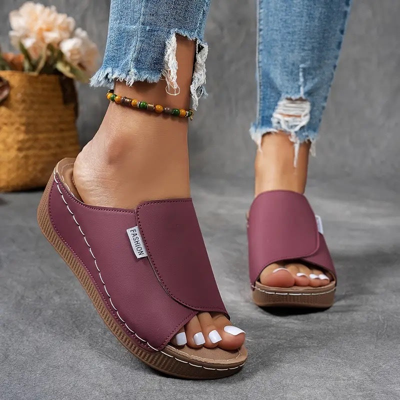 Sandali con plateau comfort da donna – Cinturini regolabili con supporto dell'arco plantare
