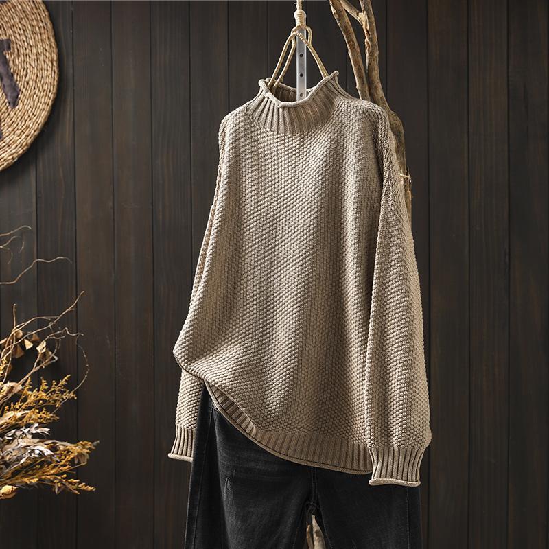 Maglione dolcevita morbido ed elegante in maglia oversize da donna