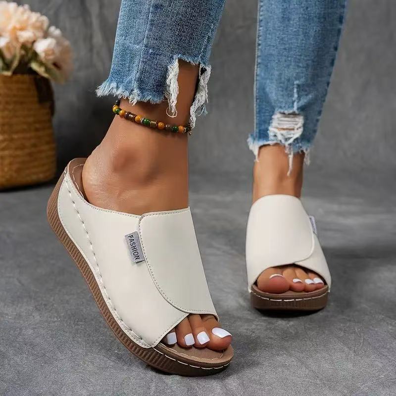 Sandali con plateau comfort da donna – Cinturini regolabili con supporto dell'arco plantare