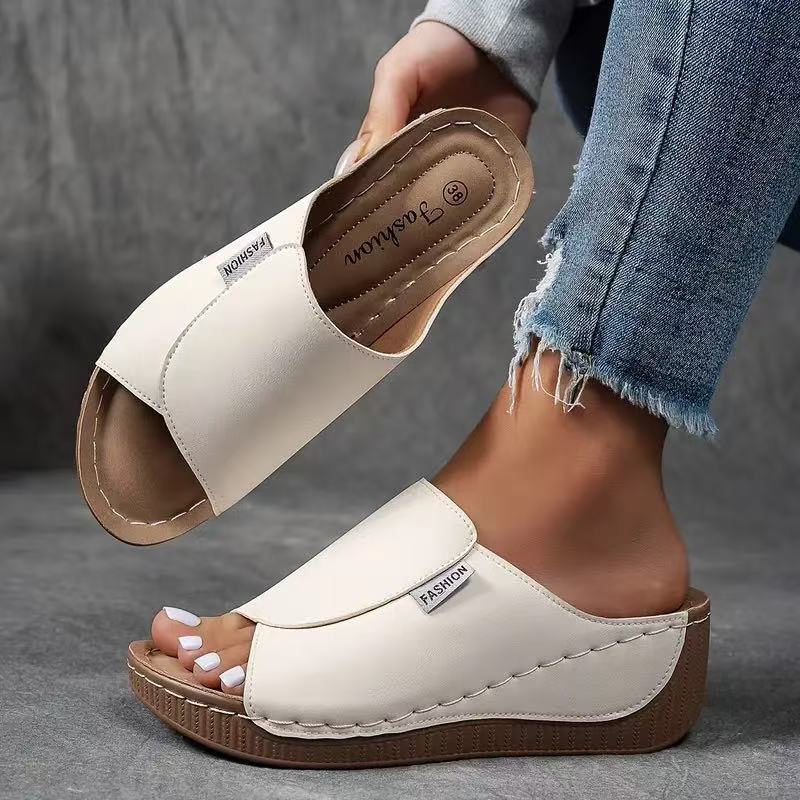 Sandali con plateau comfort da donna – Cinturini regolabili con supporto dell'arco plantare