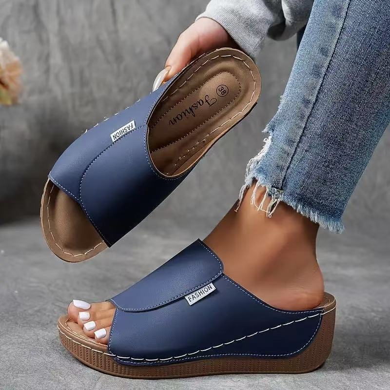 Sandali con plateau comfort da donna – Cinturini regolabili con supporto dell'arco plantare