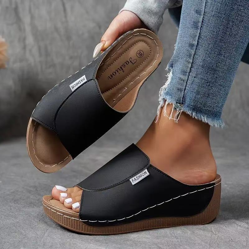 Sandali con plateau comfort da donna – Cinturini regolabili con supporto dell'arco plantare