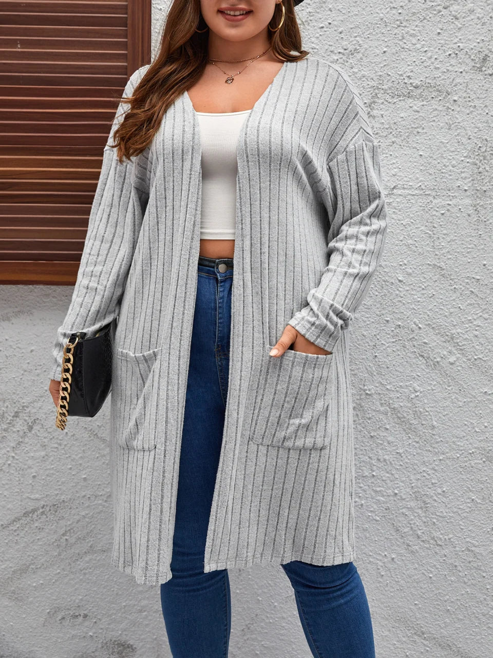 Women's plush-effect button-front coat – Soft and warm