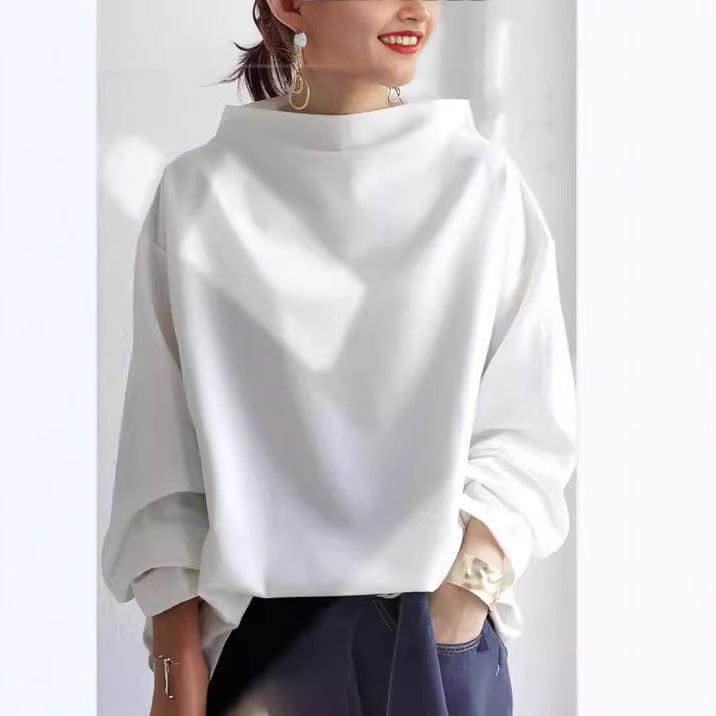 Maglia da donna in morbida maglia con collo alto
