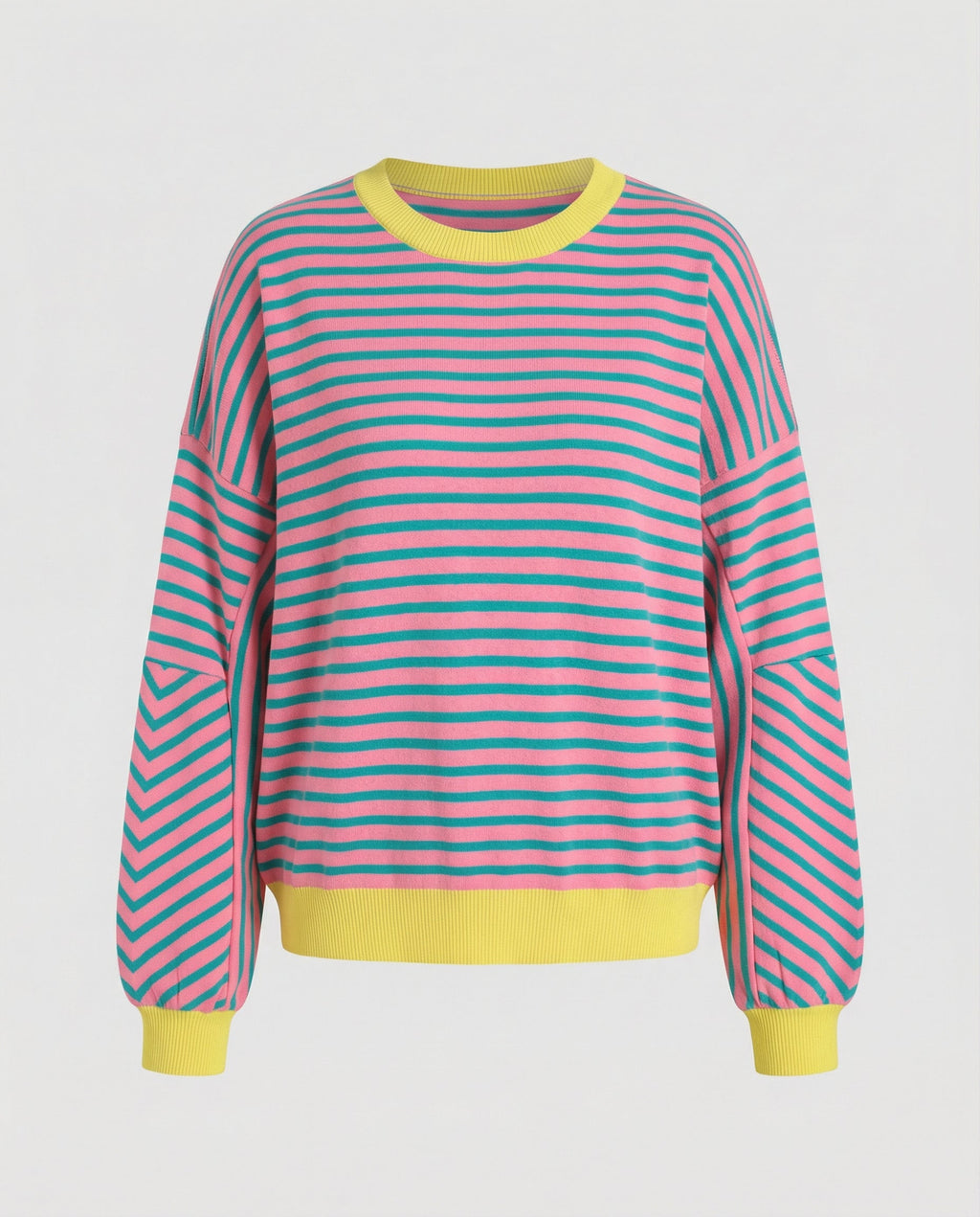 Felpa donna a righe dal taglio boxy – Casual e di tendenza