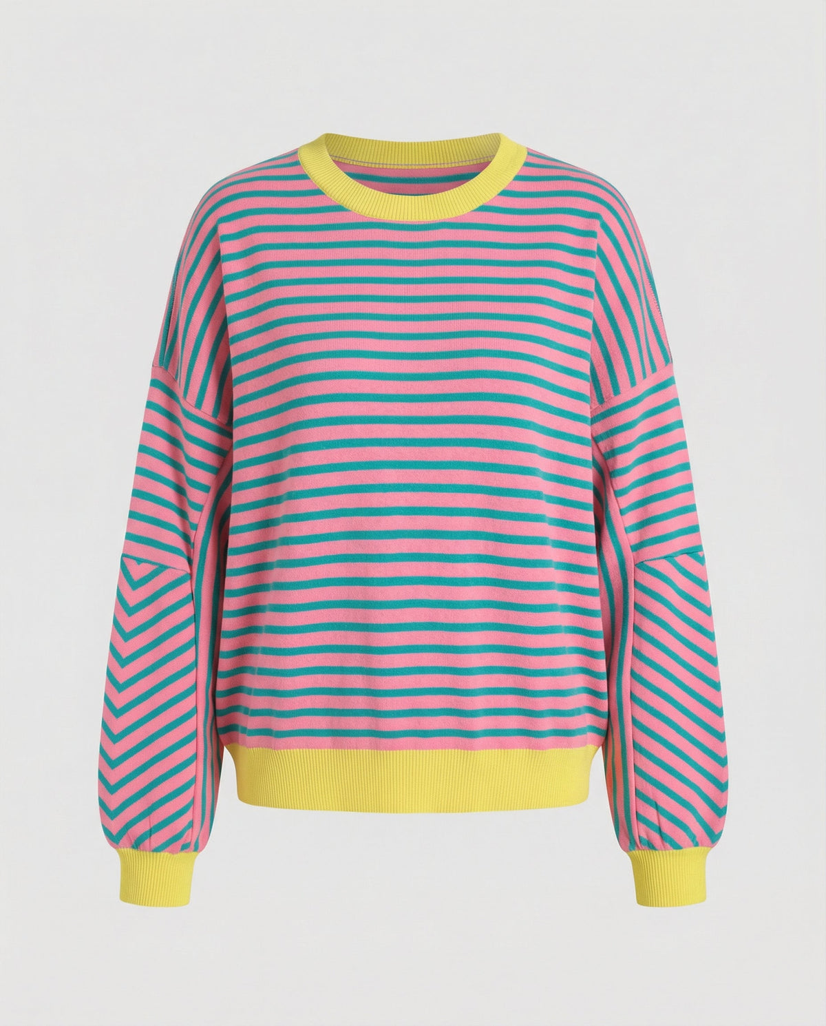 Felpa donna a righe dal taglio boxy – Casual e di tendenza
