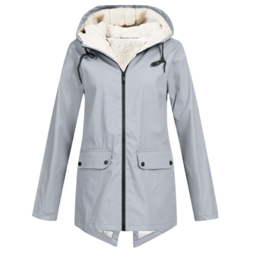 Giacca lunga foderata in pile da donna – Parka invernale caldo