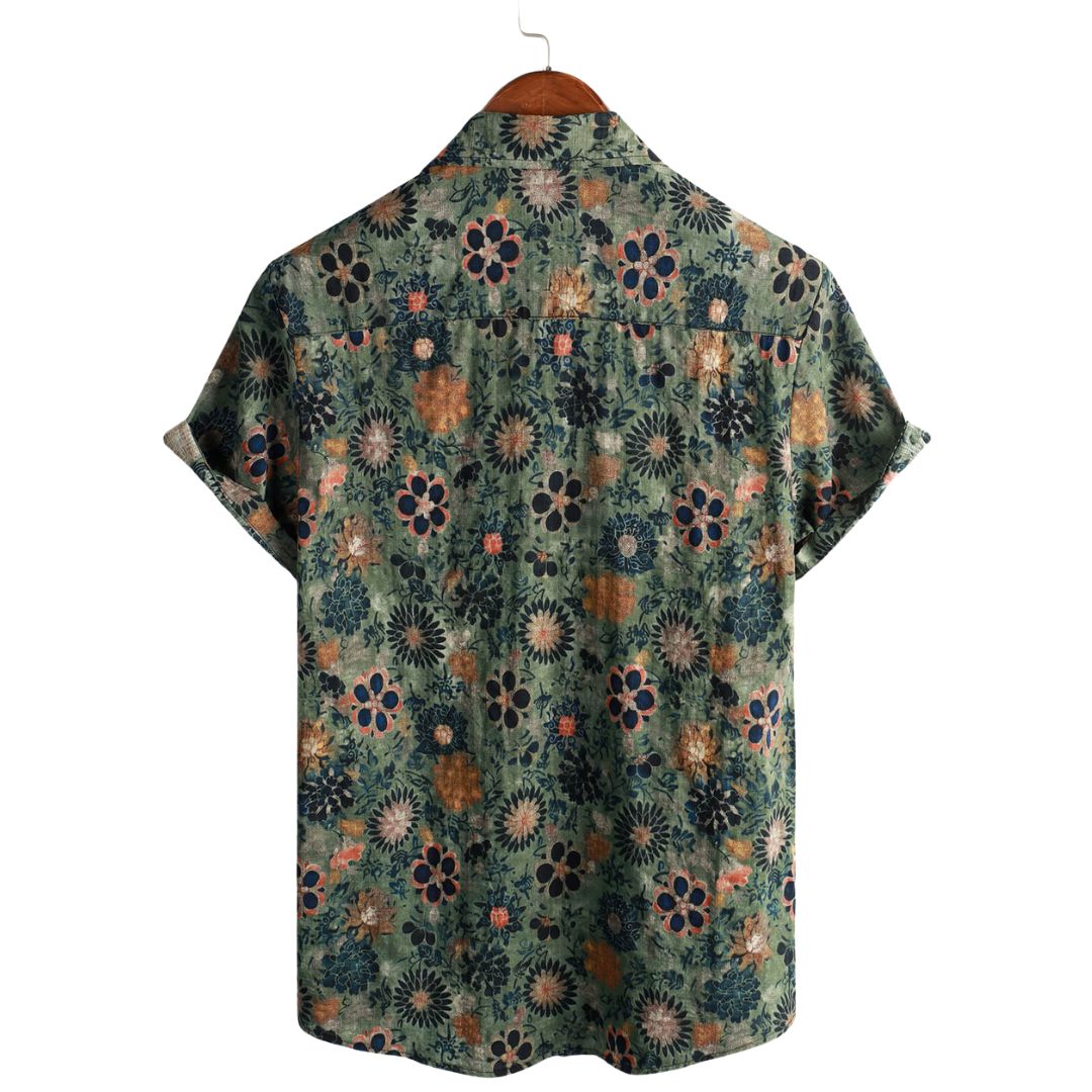 Camicia hawaiana in cotone a maniche corte da uomo