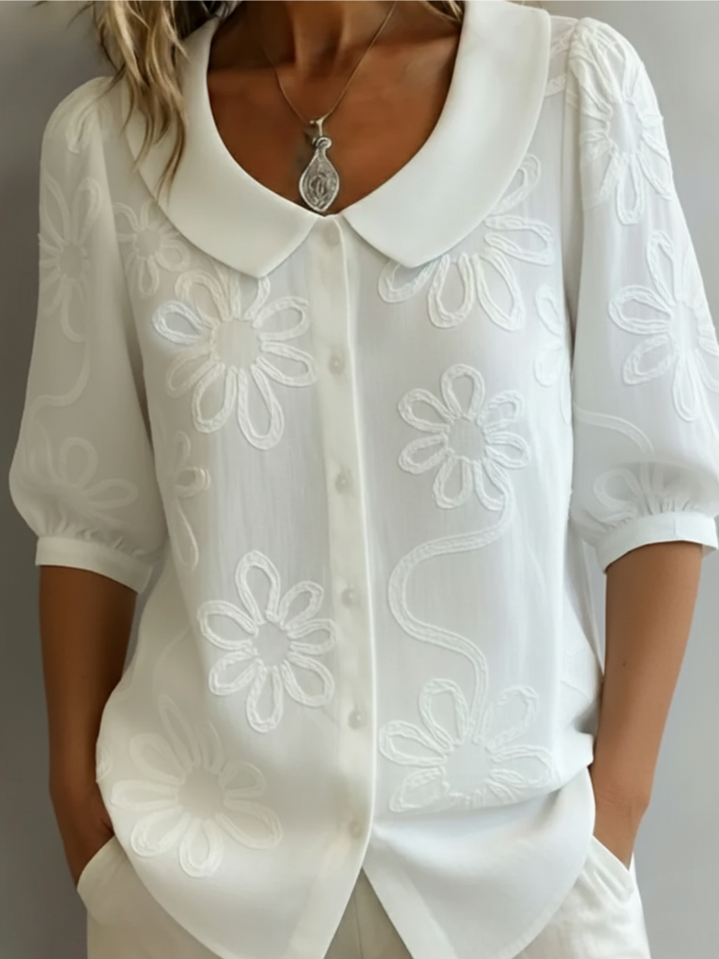 Blusa donna ricamata a fiori - Elegante e femminile
