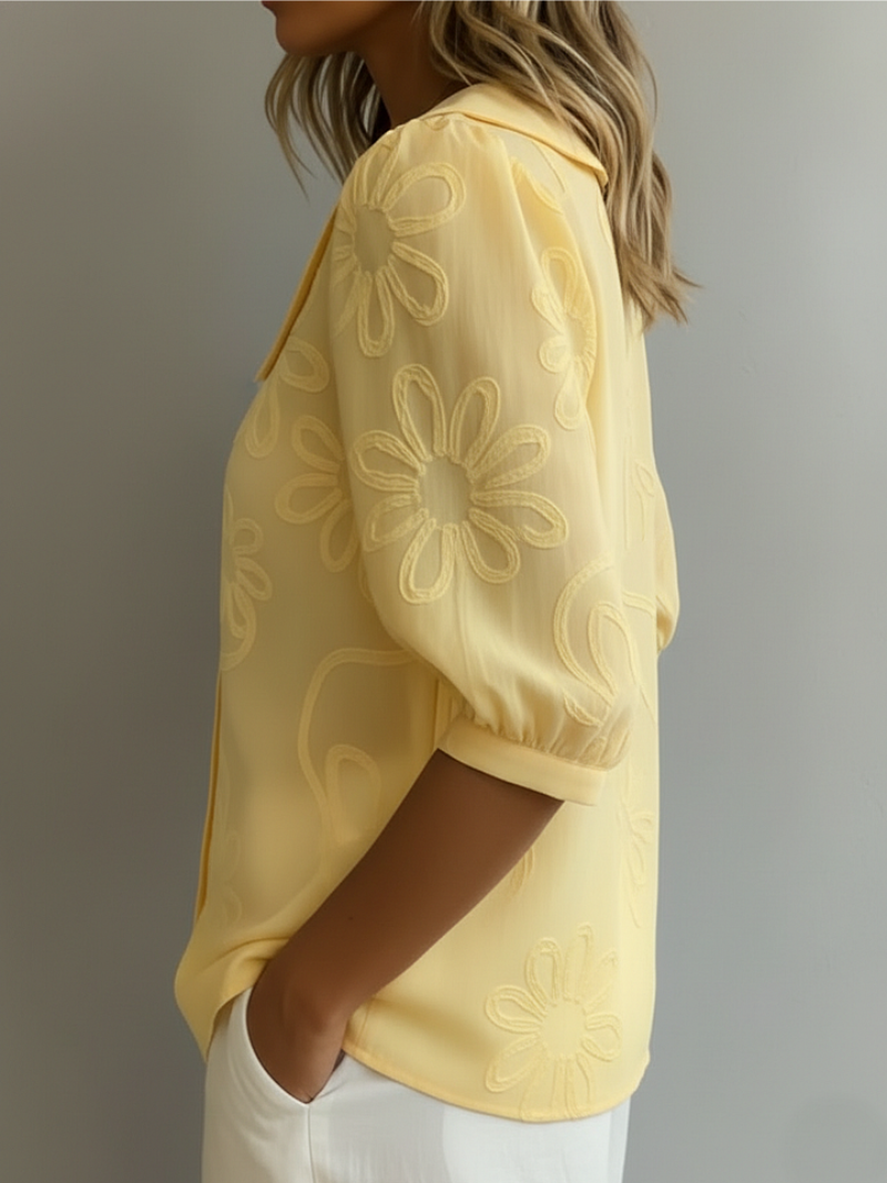 Blusa donna ricamata a fiori - Elegante e femminile