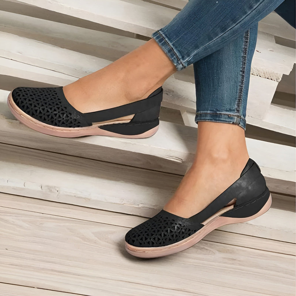 Scarpe ortopediche basse da donna – Traspiranti, con soletta in memory foam, comode per camminare