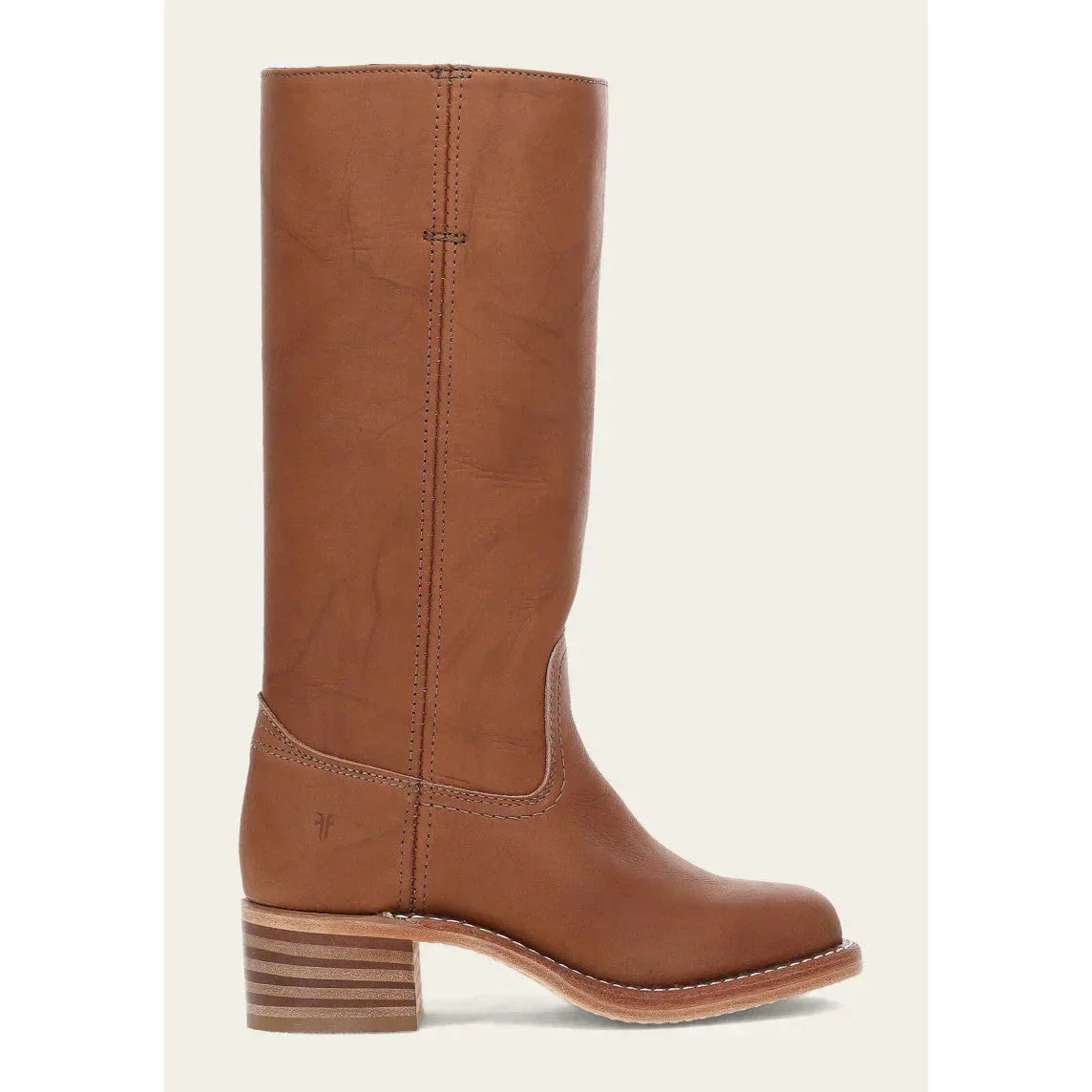 Stivali alti da cowboy in pelle da donna – stile punta tonda con tacco a blocco