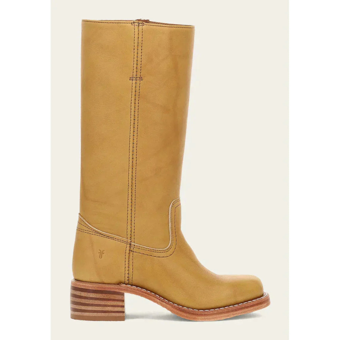 Stivali alti da cowboy in pelle da donna – stile punta tonda con tacco a blocco