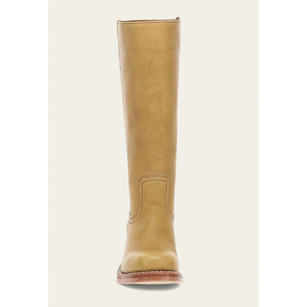 Stivali alti da cowboy in pelle da donna – stile punta tonda con tacco a blocco