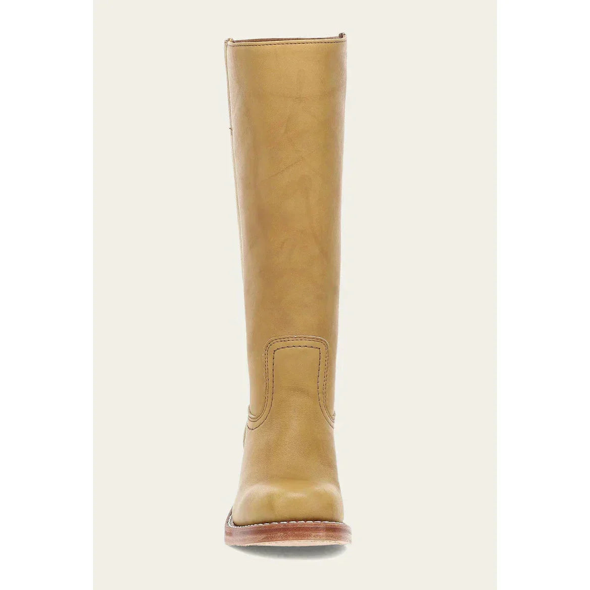 Stivali alti da cowboy in pelle da donna – stile punta tonda con tacco a blocco