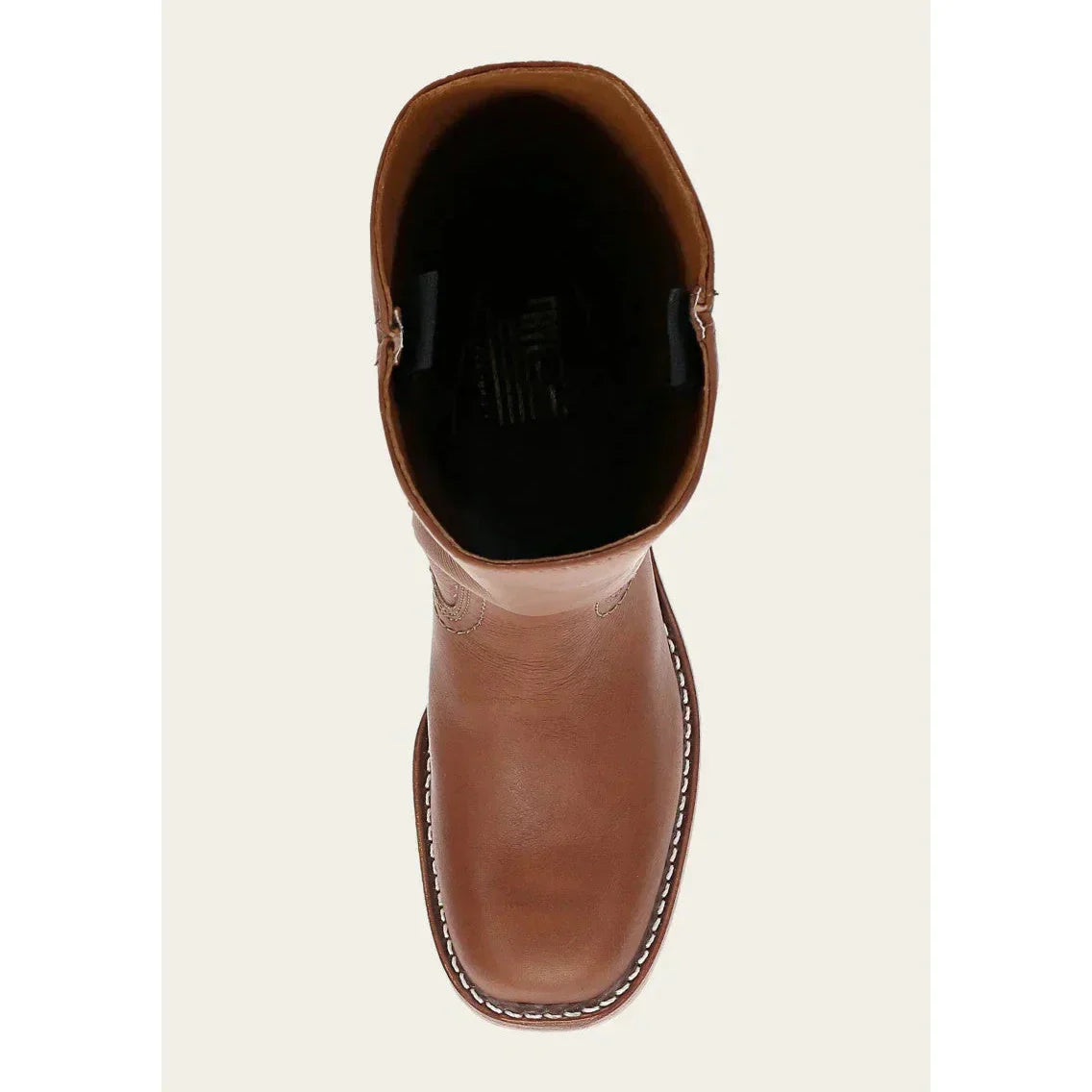 Stivali alti da cowboy in pelle da donna – stile punta tonda con tacco a blocco