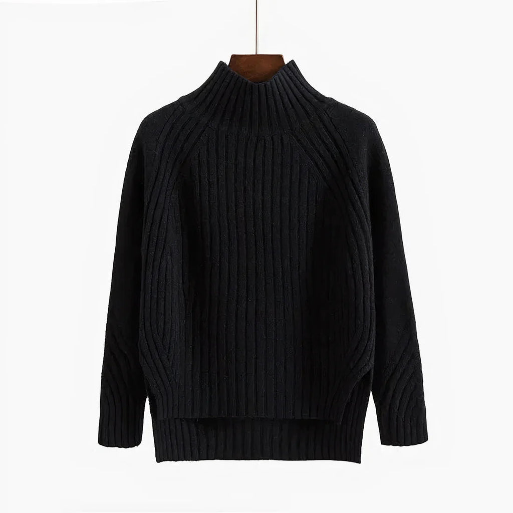 Maglione dolcevita in lana da donna - maglia morbida calda e confortevole