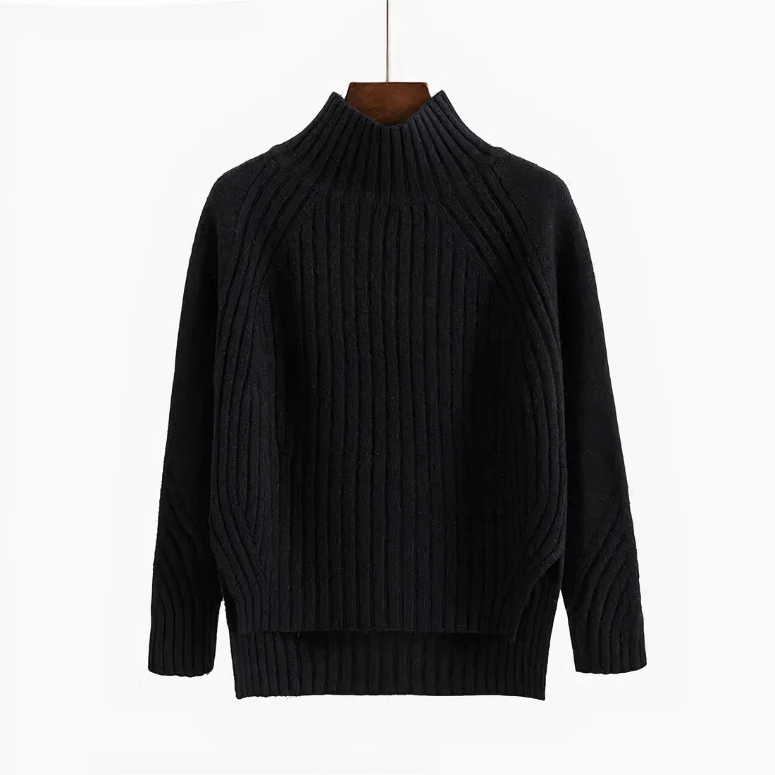 Maglione dolcevita in lana da donna - maglia morbida calda e confortevole