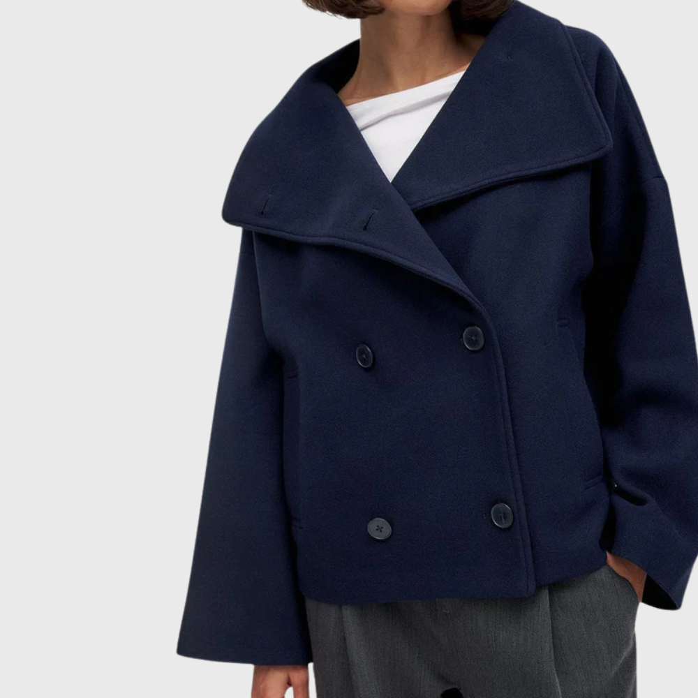 Cappotto corto donna doppiopetto - Chic e strutturato
