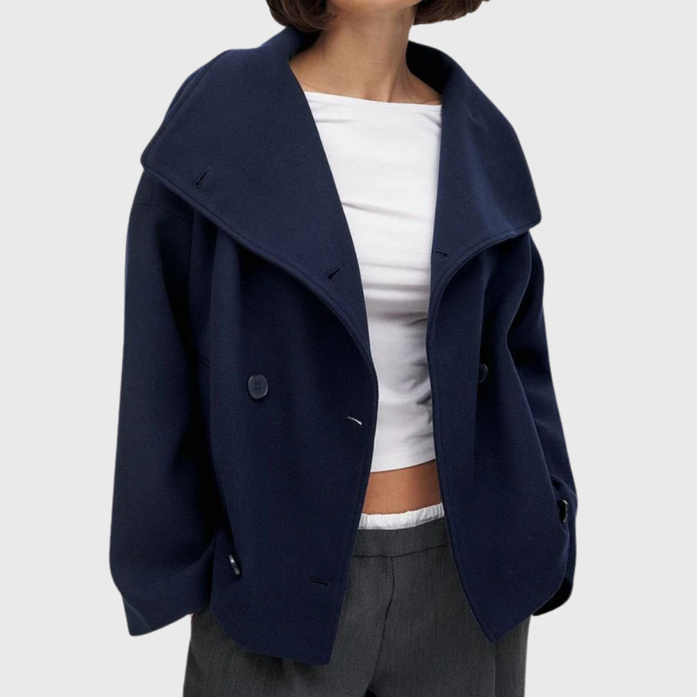 Cappotto corto donna doppiopetto - Chic e strutturato
