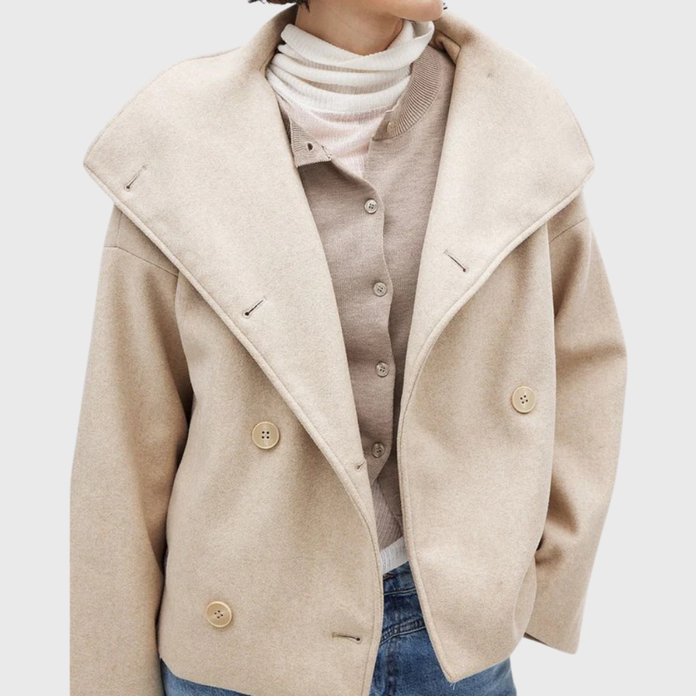 Cappotto corto donna doppiopetto - Chic e strutturato