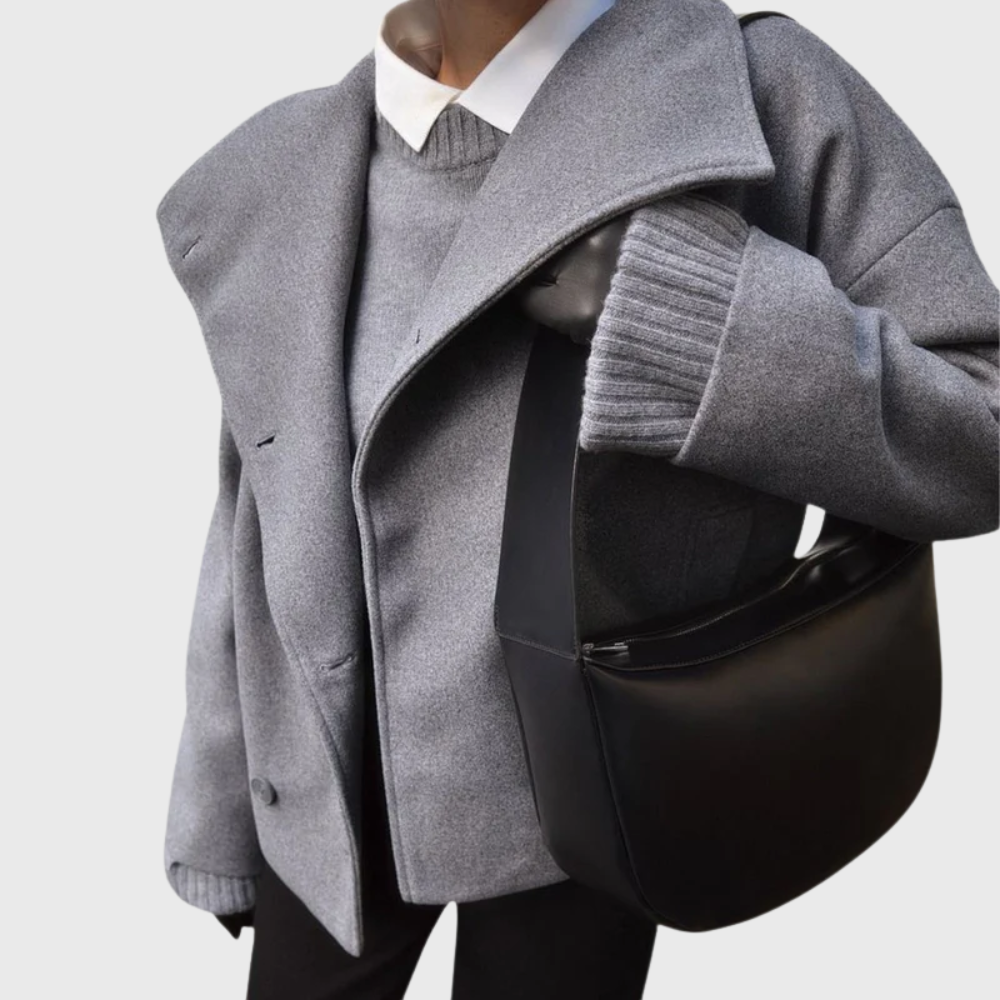Cappotto corto donna doppiopetto - Chic e strutturato