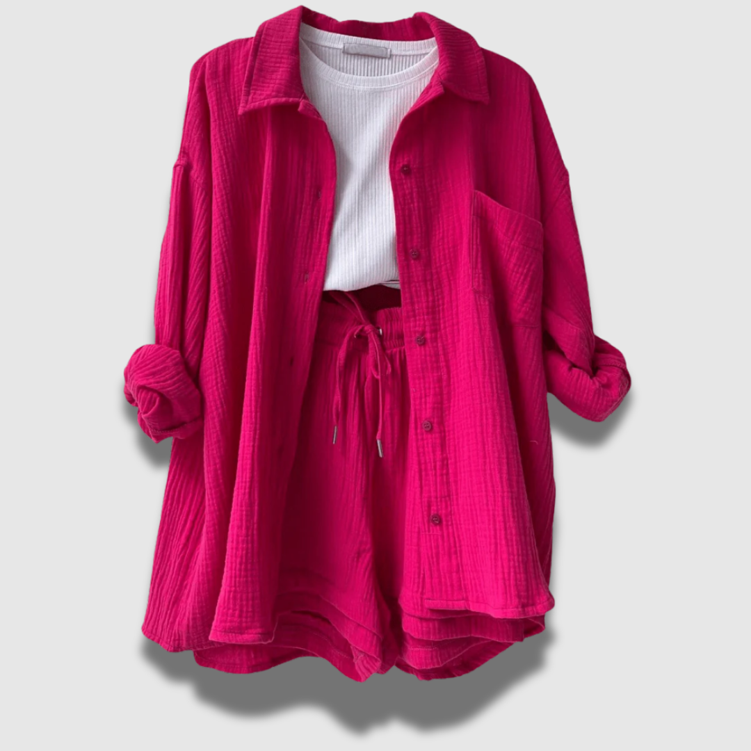Set due pezzi estivo leggero e raffinato da donna