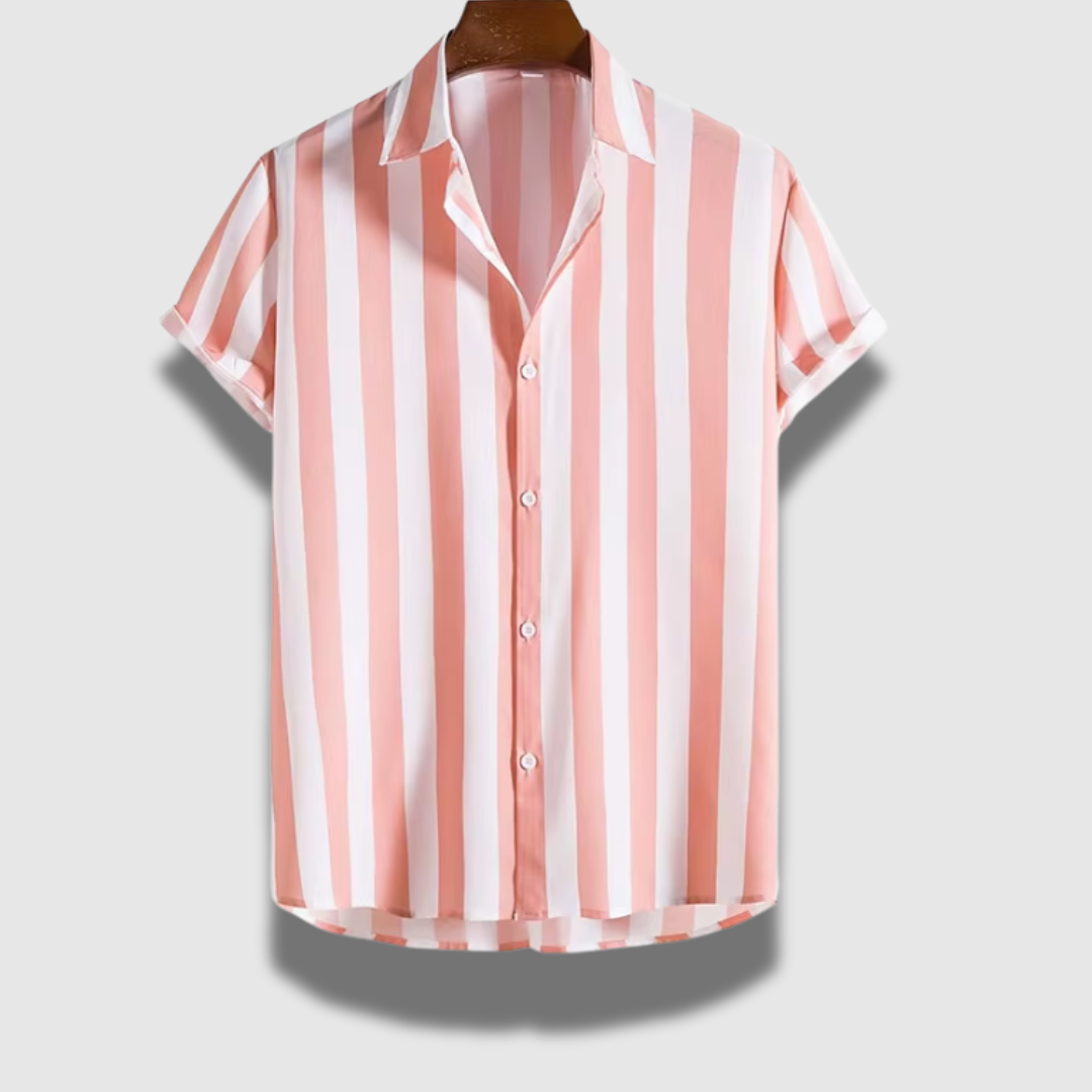Camicia classica leggera a maniche corte a righe da uomo