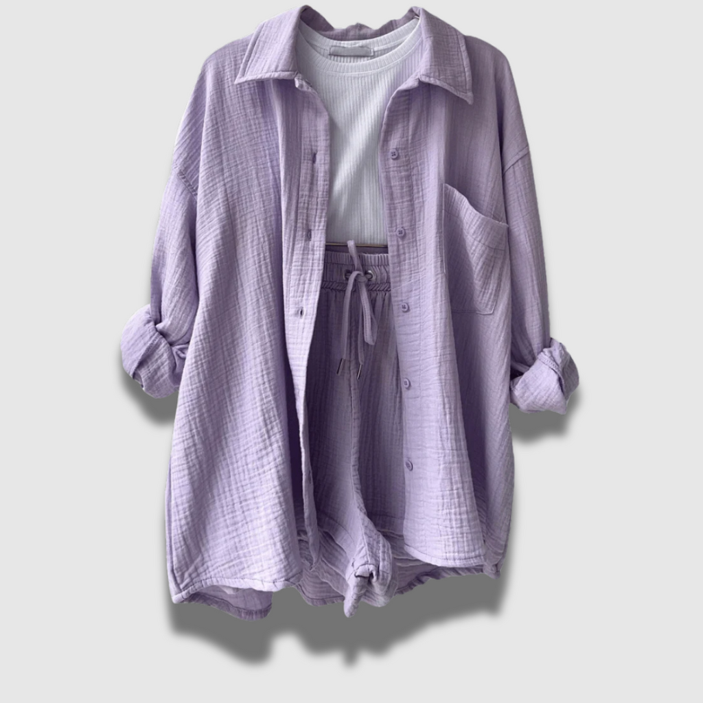 Set due pezzi estivo leggero e raffinato da donna