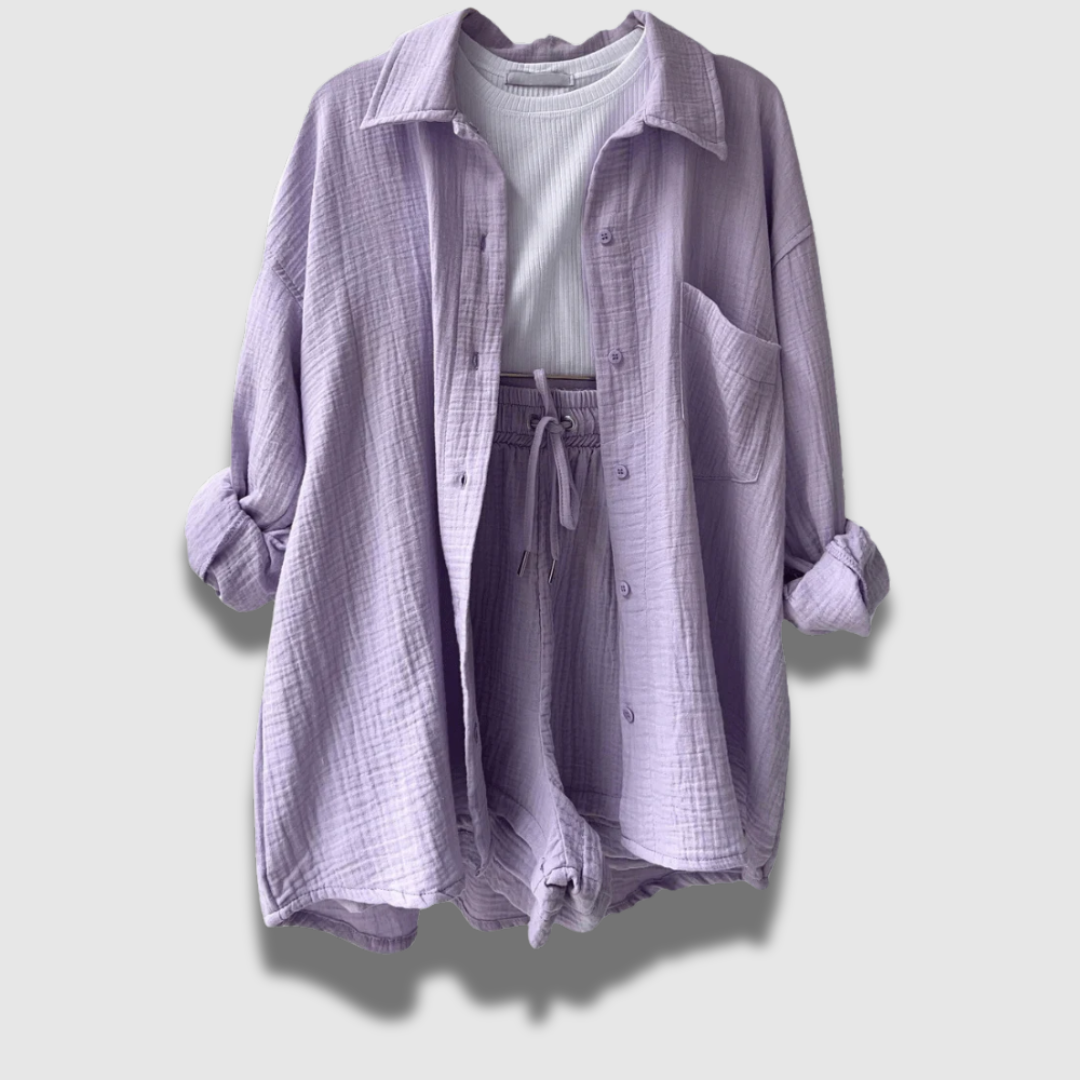 Set due pezzi estivo leggero e raffinato da donna