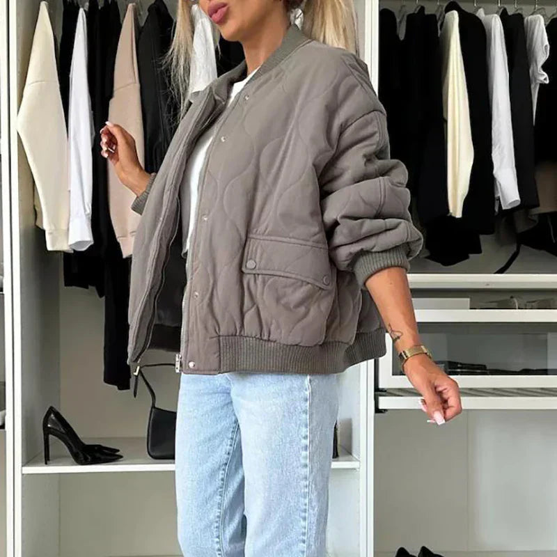 Giubbotto bomber foderato alla moda per donna - giacca elegante e comoda