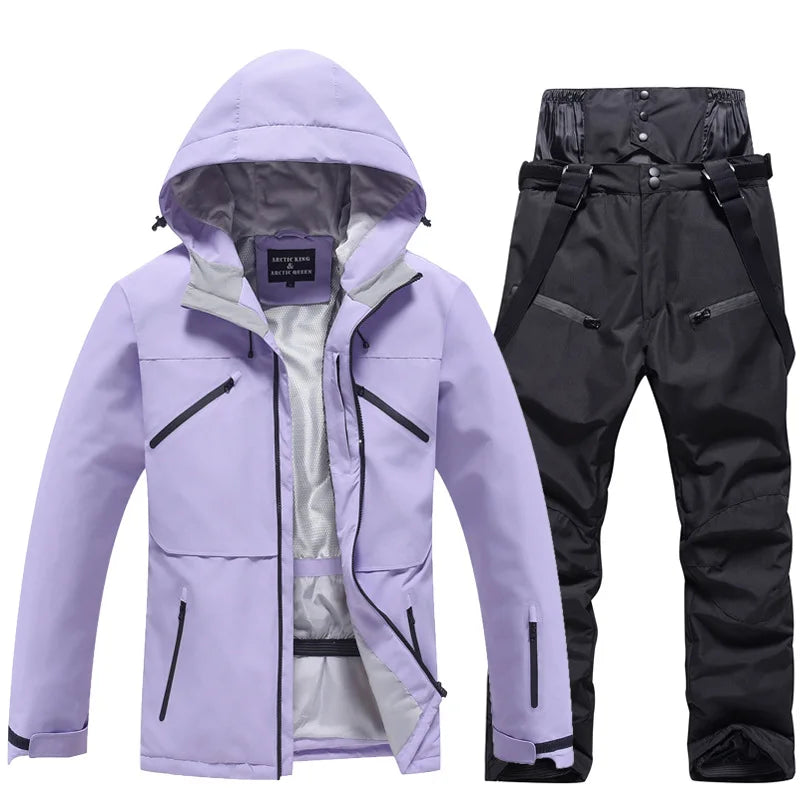 Tuta da sci invernale unisex isolata – Giacca e pantaloni traspiranti per lo snowboard