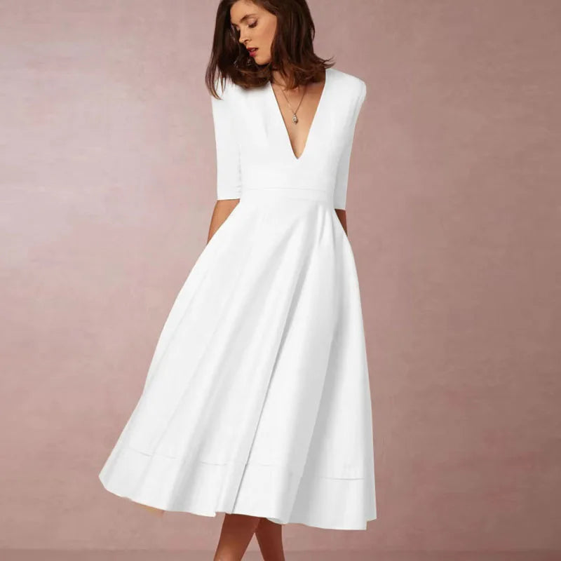 Abito Vintage Donna A-Line Anni ’60 con Gonna Svasata – Elegante e Femminile